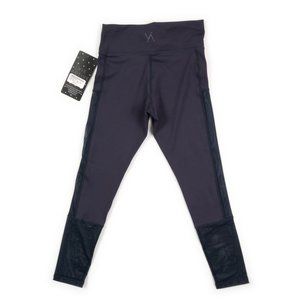 NEW VIE ACTIVE blue Jojo 7/8 legging w/ sheer mesh panels size XS
